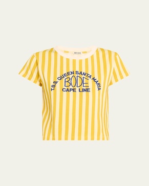 Medalist Stripe Embroidered Tee