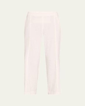 Pull-On Mid-Rise Tapered Pants