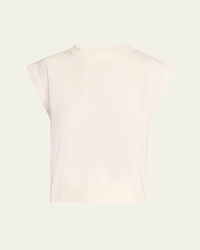 Cap Sleeve Cashmere Sweater