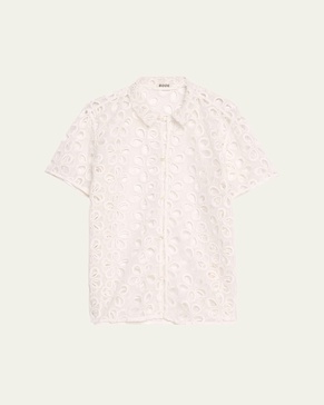 Primrose Floral Lace Button Down Shirt