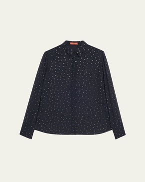 Chika Strass Button-Down Top