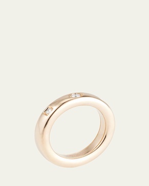 Iconica 18K Rose Gold Extra Small Fancy Set Diamond Band Ring