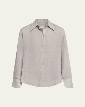 Button-Down Gauze Blouse