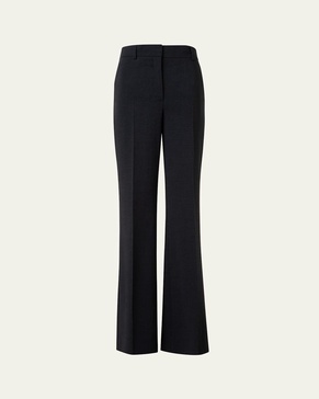 Florine Wide Leg Wool Stretch Double-Face Pants