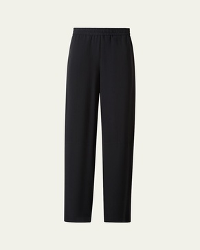 Chrissa Drawstring Tapered Leg Silk Pants