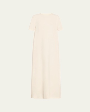 Long Silk T-Shirt Dress