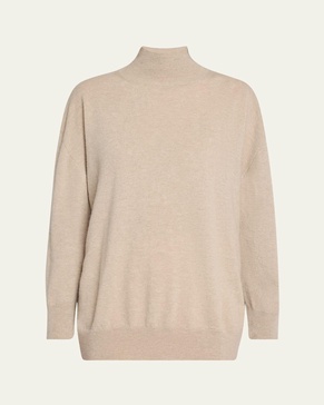 Jabari Mock-Neck Oversized Cashmere Sweater