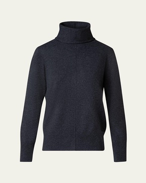 Cashmere Wide Turtleneck Knit Sweater