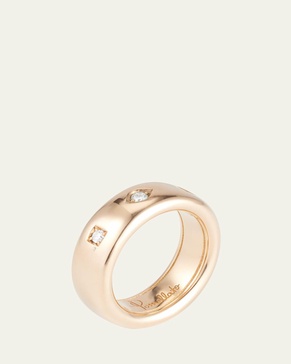 Iconica 18K Rose Gold Small Fancy Set Diamond Band Ring