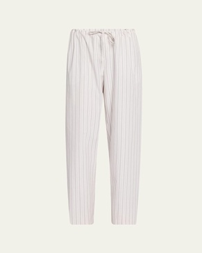 Hypnosta Striped Straight-Leg Drawstring Pants