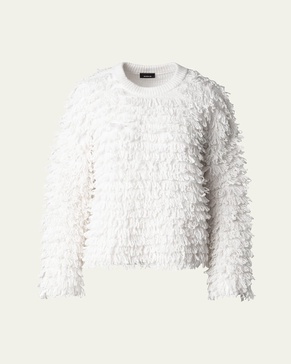 Cashmere and Wool Loops Knit Sweater