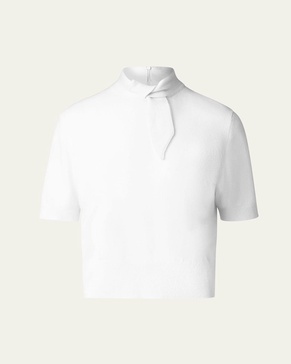 Cashmere Knit Top with Knot Detail