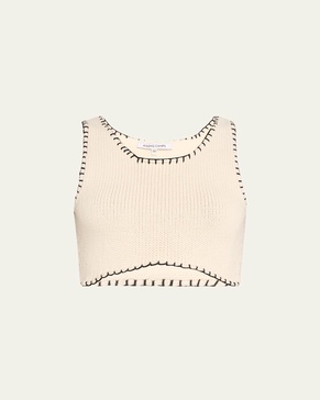 Blanket Stitch Crop Top