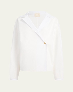 Ashton Double-Breasted Cotton Top