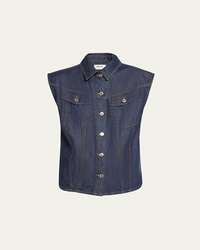 Evan Button-Front Denim Shirt