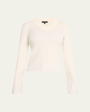 Austen Ribbed V-Neck Top