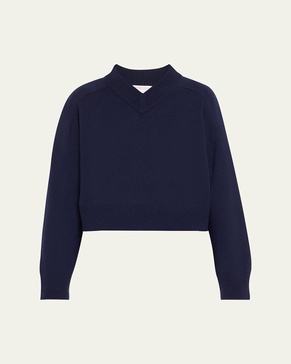3-Ply Cashmere Varsity Sweater