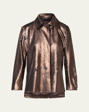 Laars Bicolor Sequined Oversized Jacket