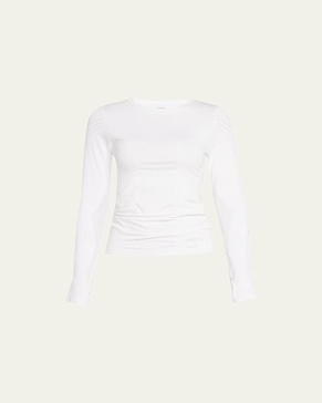 Magnetic Long-Sleeve Mesh Top