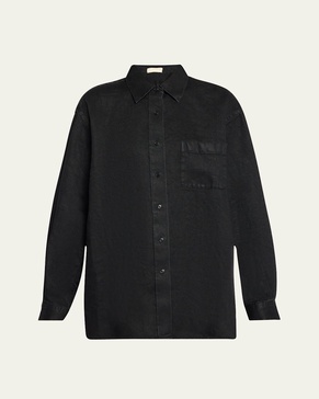 Nesson Oversized Linen Button-Down Shirt