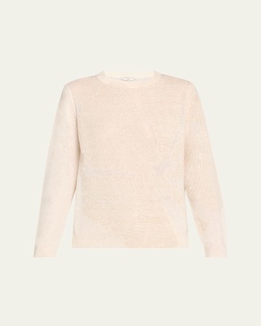 Cashmere Textured Intarsia Sweater