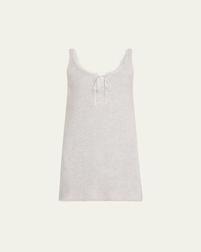 Anzu Lace-Trim Pointelle Chemise