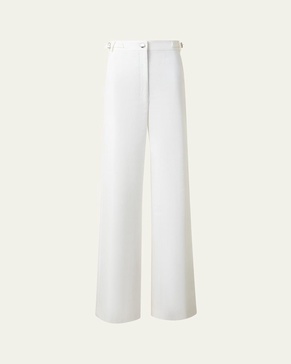 Finnian Wide Leg Cotton Stretch Denim Pants