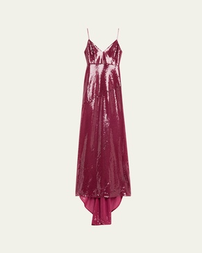 Sequined Paneled Bikini Gown