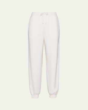Cashmere Jogger Pants with Logo Detail