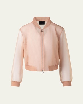 Taide Techno Stretch Tulle Bomber Jacket