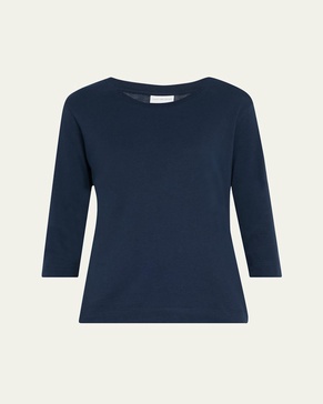 Hefiz Three Quarter Sleeve Cotton T-Shirt