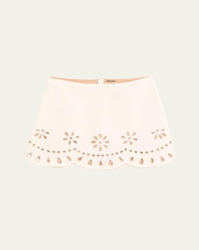 Etra Embellished Cut-Out Mini Skirt