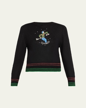 Ski Run Embroidered Alpaca Sweater
