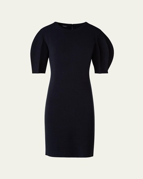 Volume Puff-Sleeve Short Dress
