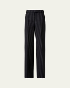 Fior High-Rise Pinstripe Wide-Leg Pants