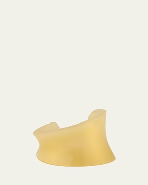 Asymmetrical Smooth Resin Cuff Bracelet 