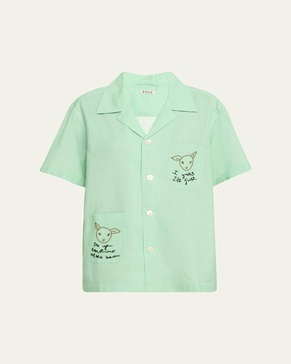 See You At The Barn Button-Front Shirt