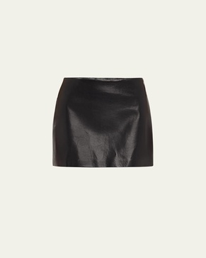 Agda Recycled Leather Mini Skirt