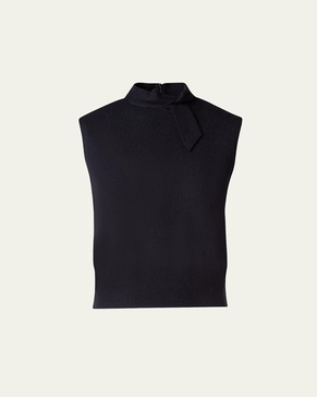 Knotted Cashmere Sleeveless Sweater