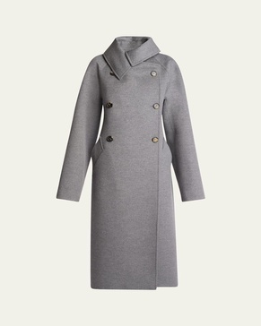Double-Breasted Cashmere-Blend Coat