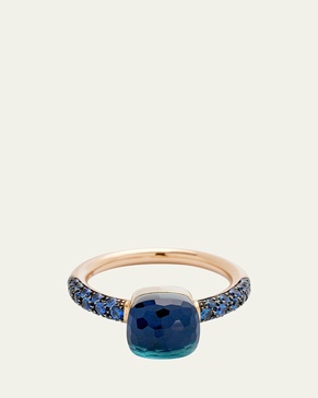 Nudo Petite 18K Rose Gold Ring with London Blue Topaz, Lapis, and Blue Sapphires