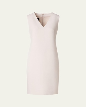 Wool Crepe Sheath Dress