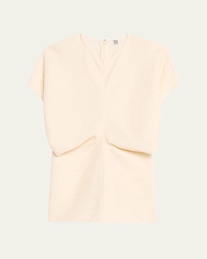 Slouch Waist Short-Sleeve Top