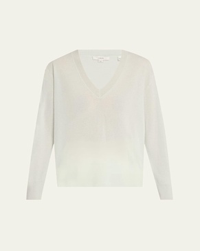 Silk-Cashmere Deep V Sweater