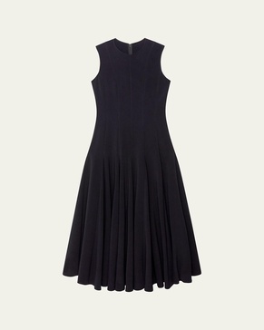 Paneled Drop-Waist Flare Maxi Dress