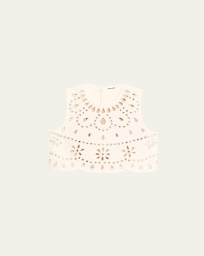 Tavy Embellished Cut-Out Crop Top