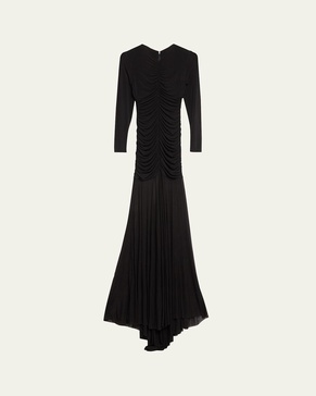 Fawn Ruched Column Gown