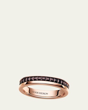 Quatre Follies 18k Pink Gold and Brown PVD Wedding Band Ring