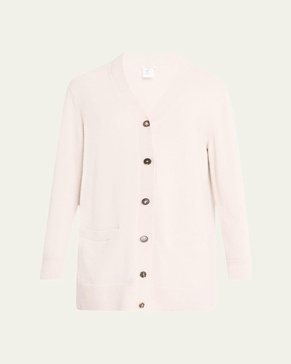 Button-Down Wool-Cashmere Cardigan