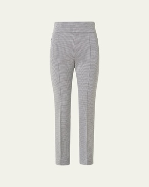 Maxine Micro Houndstooth High Waist Jersey Pants